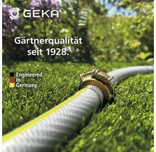 Gartenschlauch mit GEKA-Kupplung im Rasen