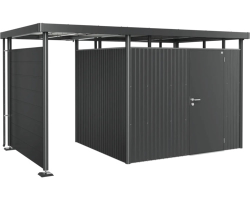 Geräteschuppen mit Schiebetür und Seitenelement