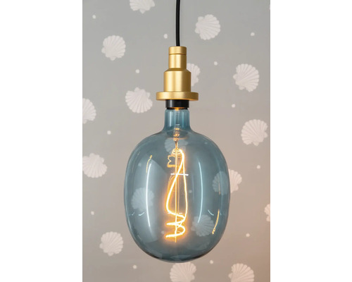 Glühbirne mit goldenem Sockel