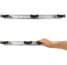 Profilé en aluminium avec rouleaux pour un montage flexible