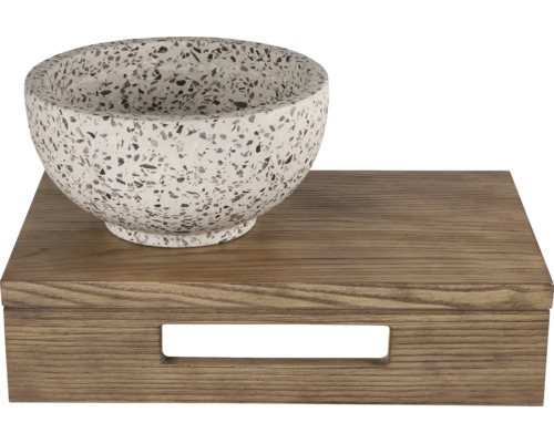 Dekoschale auf Holztablett