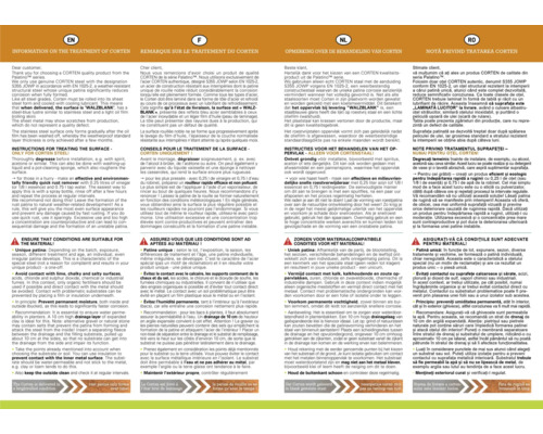 Informations sur le traitement de l'acier corten