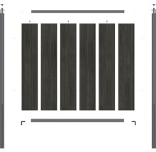 Zaunelemente mit Rahmen zur Gartengestaltung