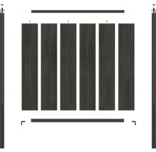 Zaunelement aus Holz mit Rahmen