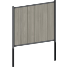 Clôture de jardin en bois et métal