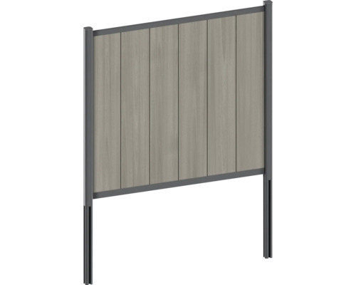 Clôture de jardin en bois et métal