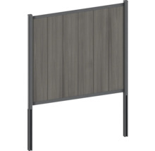 Panneau de clôture de jardin avec cadre et panneaux de bois