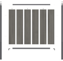 Élément de clôture avec cadre et remplissage en bois