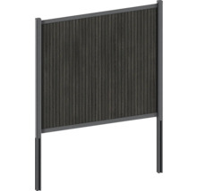 Clôture de jardin en bois et métal