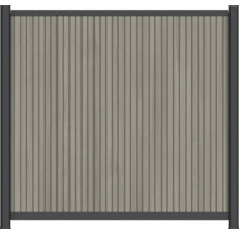 Clôture de protection visuelle avec lamelles verticales et cadre