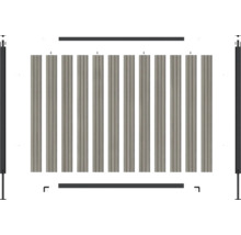 Clôture d'intimité en bois avec cadre