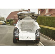 Break gris avec hayon ouvert et protection de coffre