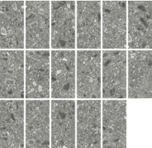 Carreaux de mosaïque avec décor en pierre