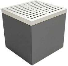 Tabouret carré avec couvercle à lamelles