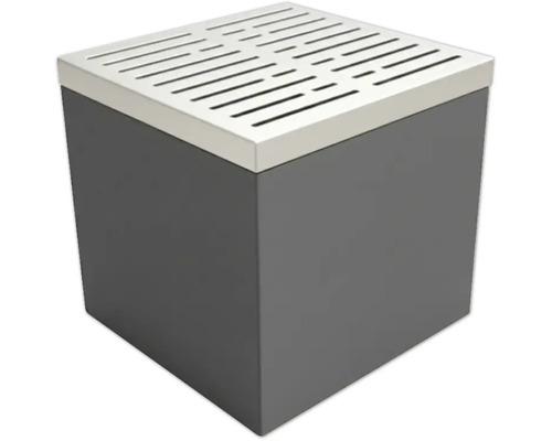 Tabouret carré avec couvercle à lamelles