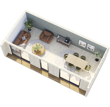 Vue intérieure d'un salon moderne avec meubles et plantes