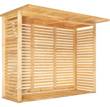 Abri en bois avec parois à lattes pour le jardin