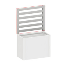 Weisse Pflanzkiste mit integriertem Rankgitter