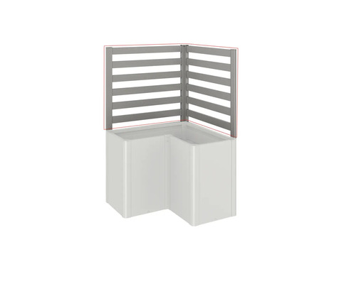 Jardinière d'angle avec écran d'intimité