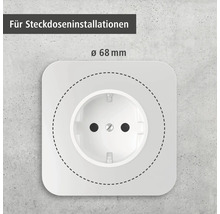 Steckdose für die Installation mit 68 Millimeter Durchmesser
