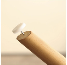 Patins de chaise avec clou sur pied en bois