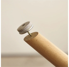 Pied de meuble avec patin en feutre et vis