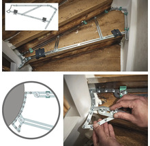 Kit de montage de rampe d'escalier avec montage sur un escalier en bois