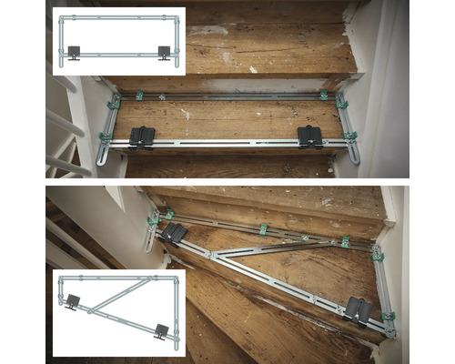 Rénovation d'escalier avec équerre d'escalier et marches d'escalier