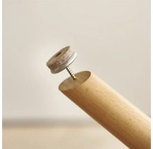 Pied de meuble avec patin en feutre à visser