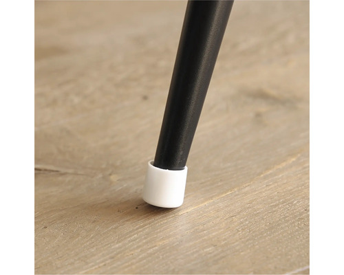 Pied de meuble avec protection de sol sur plancher en bois