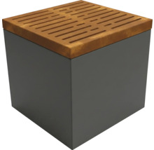 Cache-pot cubique avec couvercle en bois