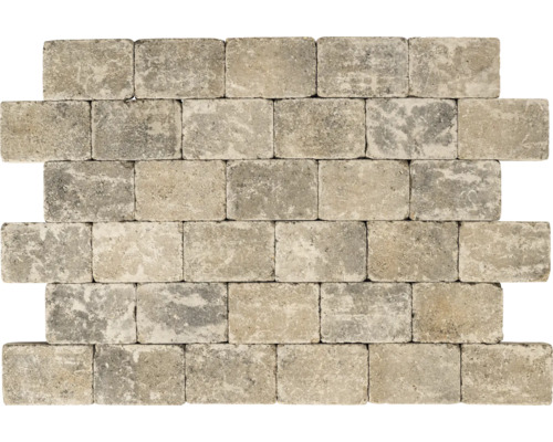 Mur en pavés rectangulaires