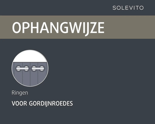 Solevito Suspension avec anneaux pour tringles à rideaux