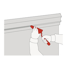 Application de mastic avec un lisseur de mastic