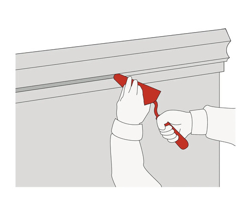 Application de mastic avec un lisseur de mastic
