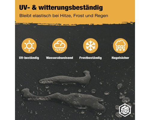 UV-beständig, wetterbeständig, wasserabweisend, frostbeständig und hagelsicher