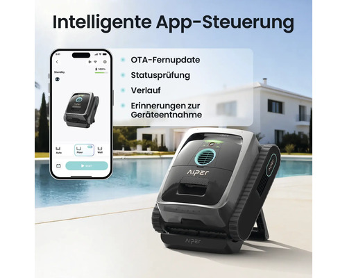Aiper Poolreinigungsroboter mit intelligenter App-Steuerung.