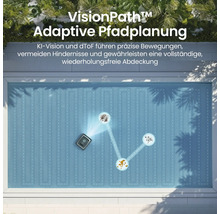 VisionPath Adaptive Pfadplanung eines Poolreinigungsroboters in Aktion.
