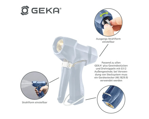 Lance d'arrosage GEKA avec jet réglable