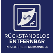 Rückstandslos entfernbar