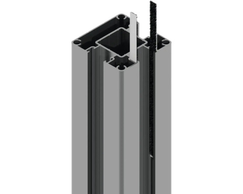 Aluminiumprofil mit Dichtung und Bürste
