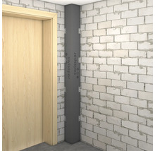 Coin de pièce avec isolation intérieure et mur en briques