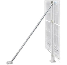 Jambe de force diagonale en acier galvanisé pour la stabilisation des poteaux de clôture.