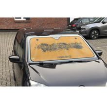 Pare-soleil de voiture pour pare-brise avec slogan YippieJajaYippieYippieYeah et Hornbach Logo.