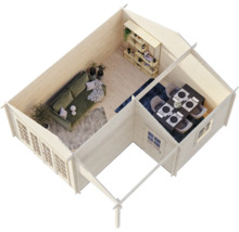 Abri de jardin Palmako Irene avec plancher 565 x 598 cm trempé