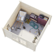 Gartenhaus Palmako Ella 8,7 m² 323 x 340 cm dunkelgrau-weiss