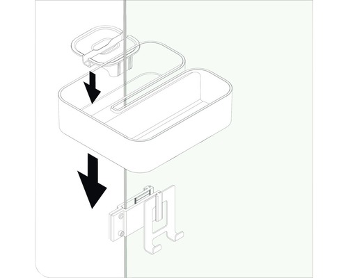 Instructions pour fixer une étagère de douche sur une paroi de douche