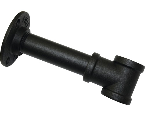 Support de tuyau noir pour montage mural