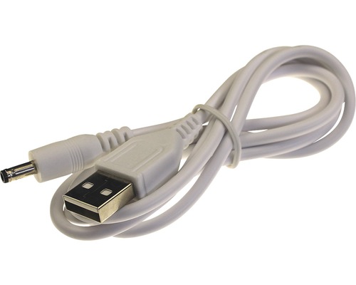Câble blanc USB vers fiche ronde