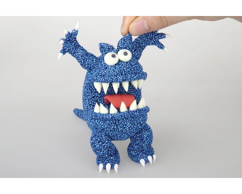 Blaues Monster zum Basteln und Spielen